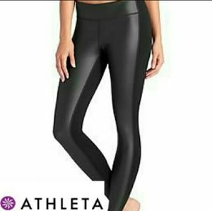 Athleta Pleather Front Leggings